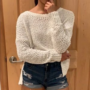 Hollister white sweater